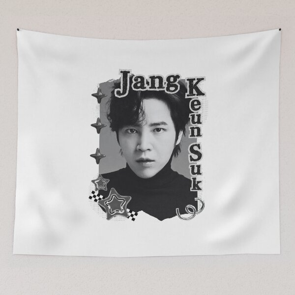 Item preview, Jang Keun-suk Korean Actor Black and White Collage Digital Art Portrait designed and sold by AJUNICE STUDIO.