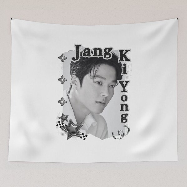Item preview, Jang Ki-yong Korean Actor Black and White Collage Digital Art Portrait designed and sold by AJUNICE STUDIO.