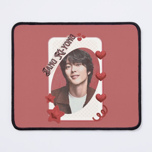 Item preview, Jang Ki-yong Korean Actor Card Red Aesthetic Collage Design designed and sold by AJUNICE STUDIO.