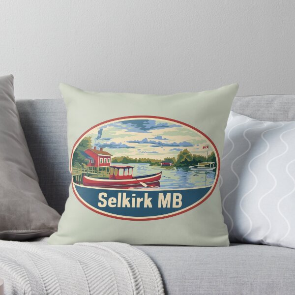 Item preview, Selkirk MB Lake Cabin Vintage Travel Badge, Manitoba Wilderness designed and sold by meganohm.