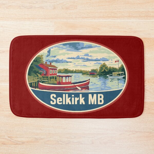 Item preview, Selkirk MB Lake Cabin Vintage Travel Badge, Manitoba Wilderness designed and sold by meganohm.