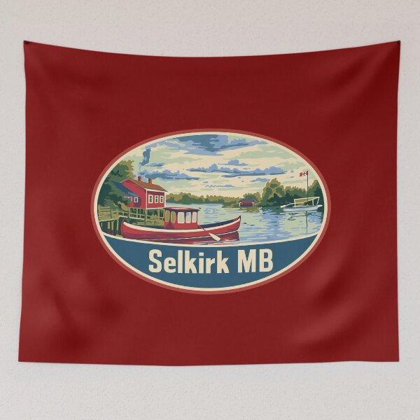 Item preview, Selkirk MB Lake Cabin Vintage Travel Badge, Manitoba Wilderness designed and sold by meganohm.