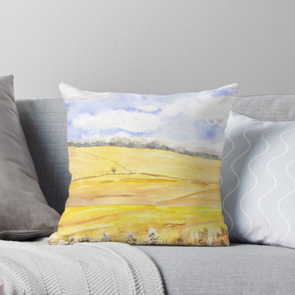 Item preview, Campo de trigo dorado en Oxfordshire, pintura en acuarela designed and sold by SelenePaintings .