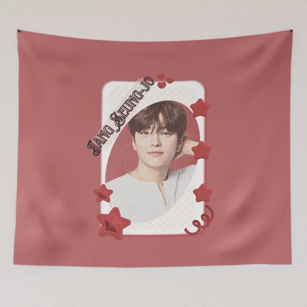 Item preview, Jang Seung-jo Korean Actor Card Red Aesthetic Collage Design designed and sold by AJUNICE STUDIO.
