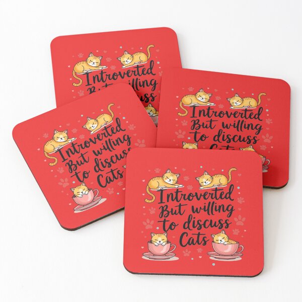 Item preview, Introverted But Willing To Discuss Cats funny feline lover – Funny Cat Lover designed and sold by StyleGuru.