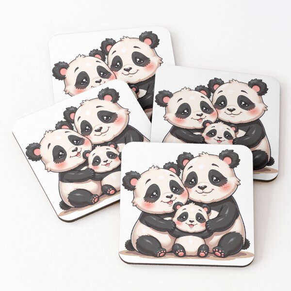 Item preview, Panda Family Hugging in Harmony designed and sold by Woo's Crazy Shop.