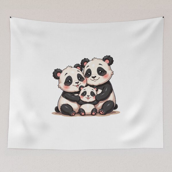 Item preview, Panda Family Hugging in Harmony designed and sold by Woo's Crazy Shop.