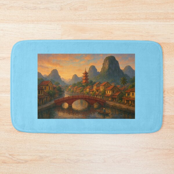 Item preview, Phu Quoc Vietnam 3D Cute Scenic Sketch with Vietnamese Flag, designed and sold by PaintMeWorld.