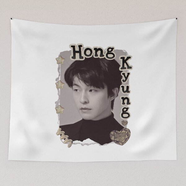 Item preview, Hong Kyung Korean Actor Scrapbook Collage Cozy Y2K Vintage Design designed and sold by HELL0WBELLO.