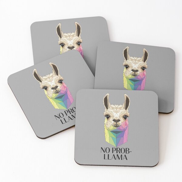 Item preview, Trendy lama rainbow portrait face designed and sold by Painted Planet.