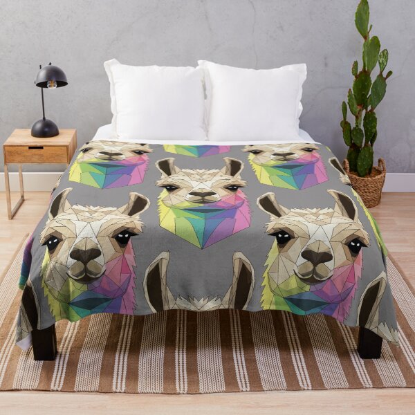 Item preview, Trendy lama rainbow portrait face designed and sold by Painted Planet.