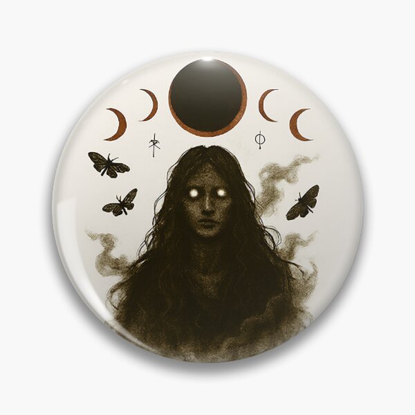 Item preview, Moonburnt by FUIRY – Gothic Streetwear Tee with Lunar Eclipse & Ghostly Moth Design designed and sold by FUIRY .