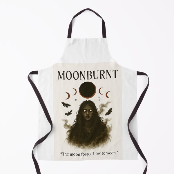 Item preview, Moonburnt by FUIRY – Gothic Streetwear Tee with Lunar Eclipse & Ghostly Moth Design designed and sold by FUIRY .
