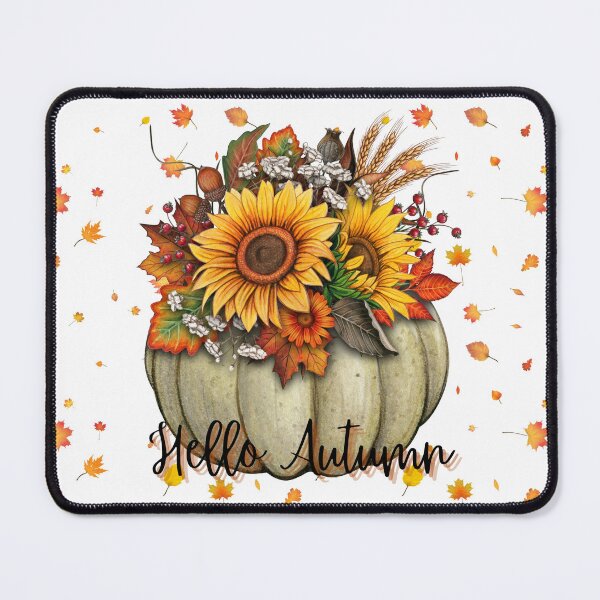 Item preview, Hello Autumn Vintage Pumpkin Floral Design designed and sold by ZipSDesigns.