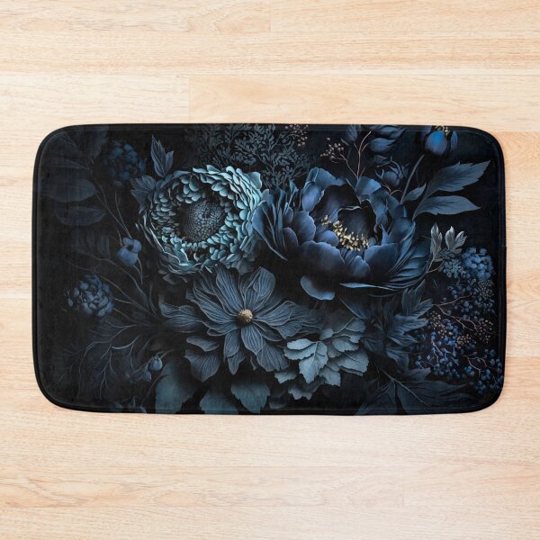 Item preview, Renaissance Vibes Moody Opulent Flowers Midnight Blue designed and sold by artsandsoul.