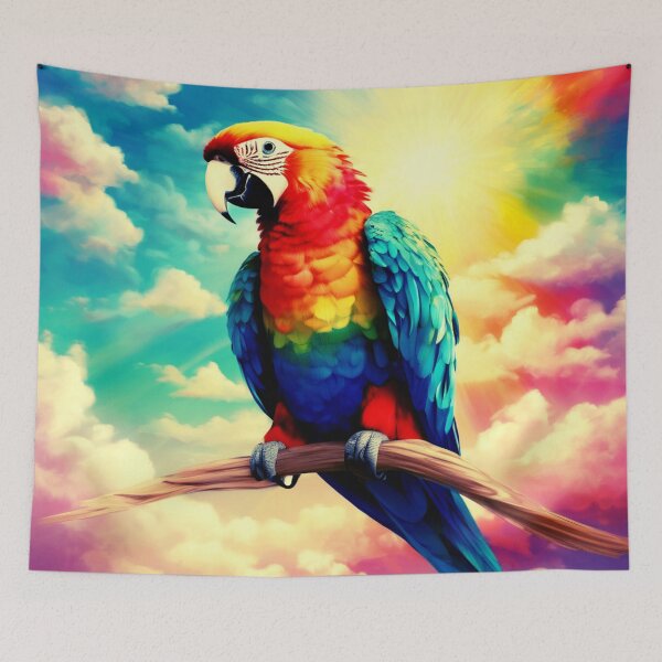 Item preview, Colorful Parrot in the Clouds designed and sold by Zofia Sosnecka.