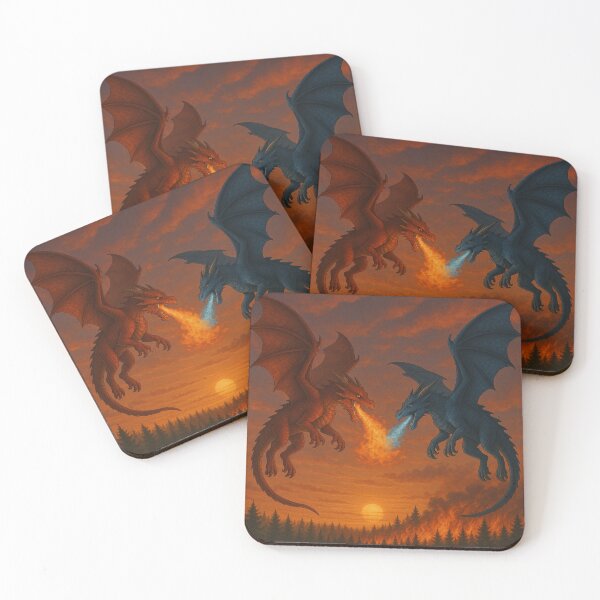 Item preview, Red Fire Dragon And Blue Ice Dragon designed and sold by WilGrowDesigns.