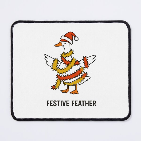 Item preview, HUMOROUS CARTOON DUCK ENTANGLED IN TINSEL designed and sold by KISHNAY-FASHION.