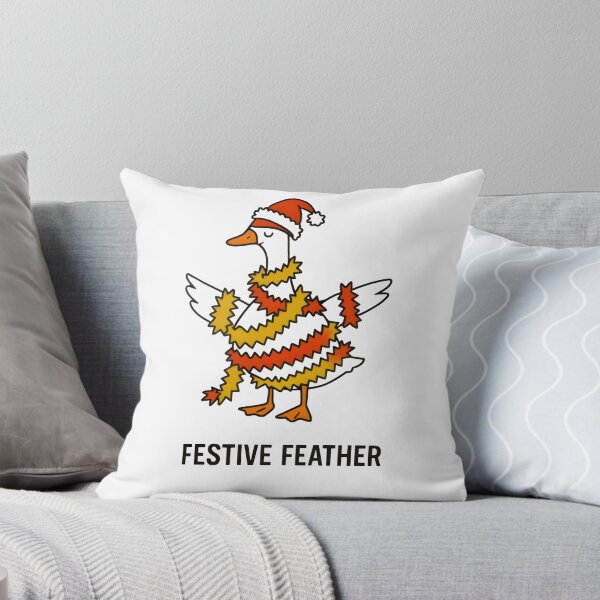 Item preview, HUMOROUS CARTOON DUCK ENTANGLED IN TINSEL designed and sold by KISHNAY-FASHION.