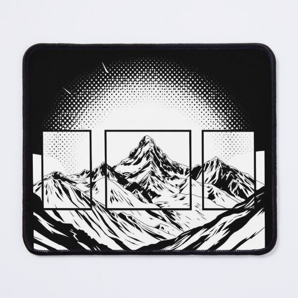 Item preview, Lunar Framed Mountain – Cosmic Pop Art Poster - Pop Art Mountain Landscape Love designed and sold by Benito Del Ray.