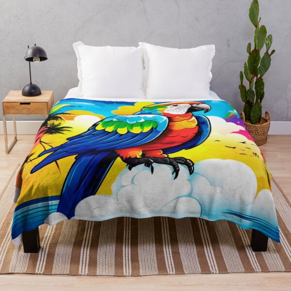 Item preview, Colorful Parrot in the Clouds designed and sold by Zofia Sosnecka.