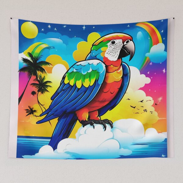 Item preview, Colorful Parrot in the Clouds designed and sold by Zofia Sosnecka.