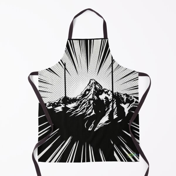 Item preview, Explosive Radiance – Comic Burst Mountain - Pop Art Mountain Landscape Love designed and sold by Benito Del Ray.