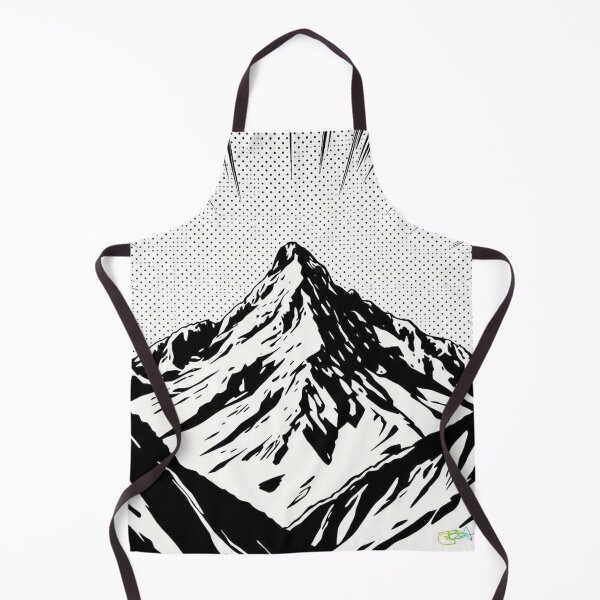 Item preview, Halftone Summit – Minimalist Comic Mountain - Pop Art Mountain Landscape Love designed and sold by Benito Del Ray.