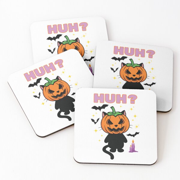 Item preview, Huh Cat Halloween Meme Funny Chonky Cat Pumpkin Gift for Spooky Season designed and sold by MoodInInk.
