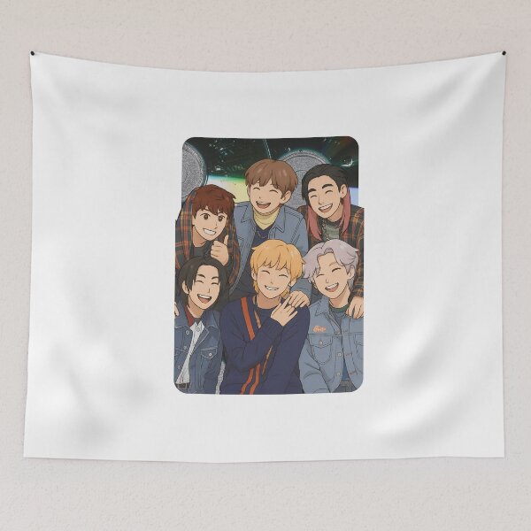 Item preview, Xdinary Heroes Cartoon Illustration Group Members Kpop Collage Design designed and sold by HELL0WBELLO.