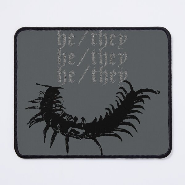 Item preview, “He/They” activist poster – queer gothic art with centipedes designed and sold by jubodesigns.