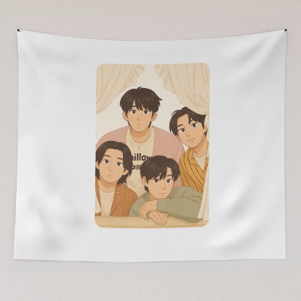 Item preview, DAY6 Cartoon Illustration Group Members Kpop Collage Design designed and sold by HELL0WBELLO.