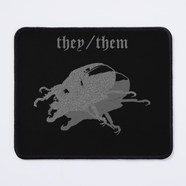 Item preview, They/Them Activist Poster with Scarab – Queer, Non-Binary, and Gothic Art designed and sold by jubodesigns.