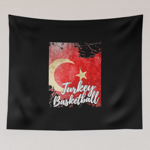 Aperçu de l'œuvre Drapeau de la Turquie, fierté de l'équipe nationale de basket-ball créée et vendue par SportThreadz.
