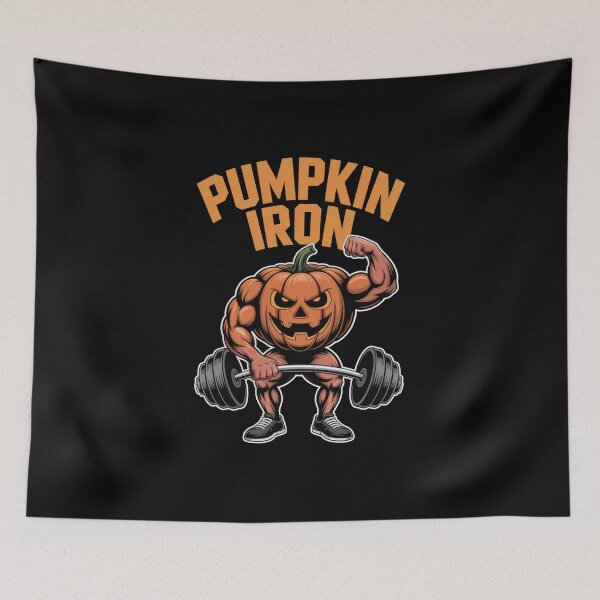 Item preview, Pumpkin Iron Halloween Gym Design designed and sold by Enea Kelo.