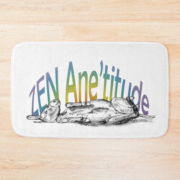 Item preview, Drawing of a donkey rolling on the ground - black color version and French text Rainbow designed and sold by SylvieG18.