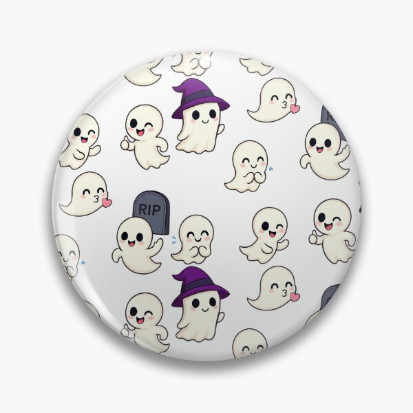 Item preview, Seven Happy Halloween Ghosts designed and sold by Glacier-Designs.