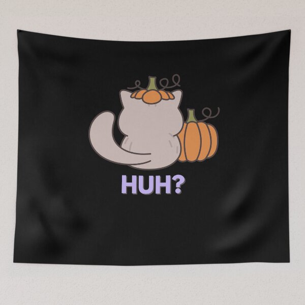 Item preview, Huh Cat Halloween Meme Funny Chonky Cat Pumpkin Gift for Spooky Season designed and sold by MoodInInk.