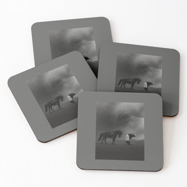 Item preview, The Bow and the Horse – Minimal Monochrome Desert Scene designed and sold by SuccessHunters.