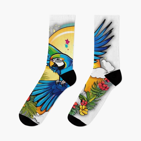 Item preview, Colorful Parrot in the Clouds designed and sold by Zofia Sosnecka.