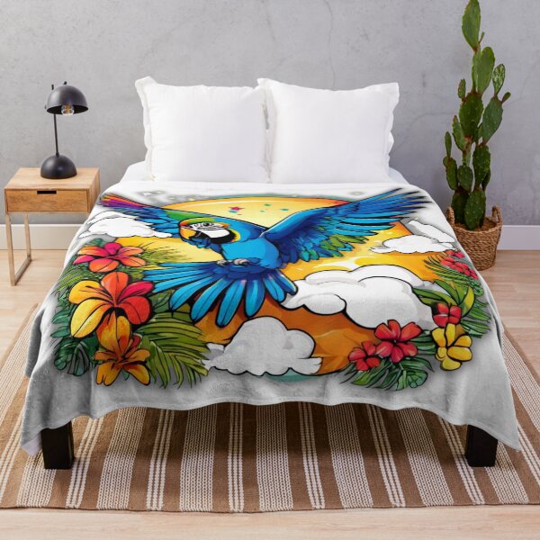 Item preview, Colorful Parrot in the Clouds designed and sold by Zofia Sosnecka.