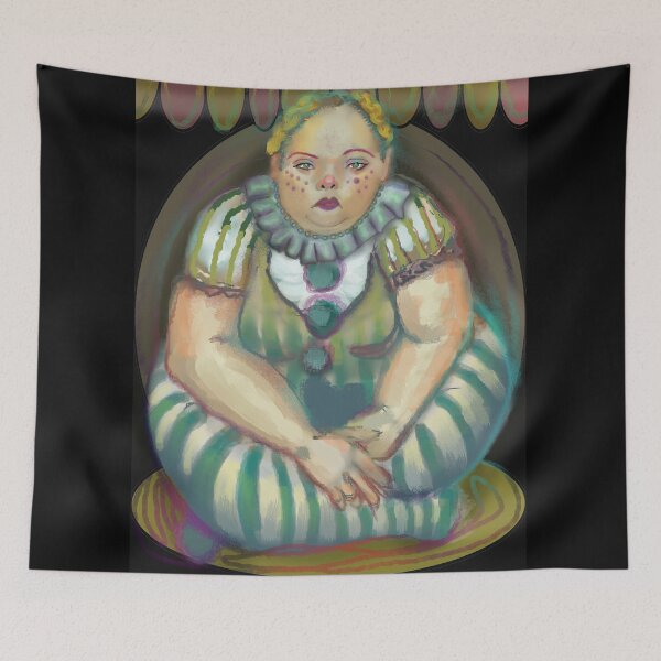 Item preview, Melancholy Circus Clown – Surreal Digital Painting designed and sold by springtempest.