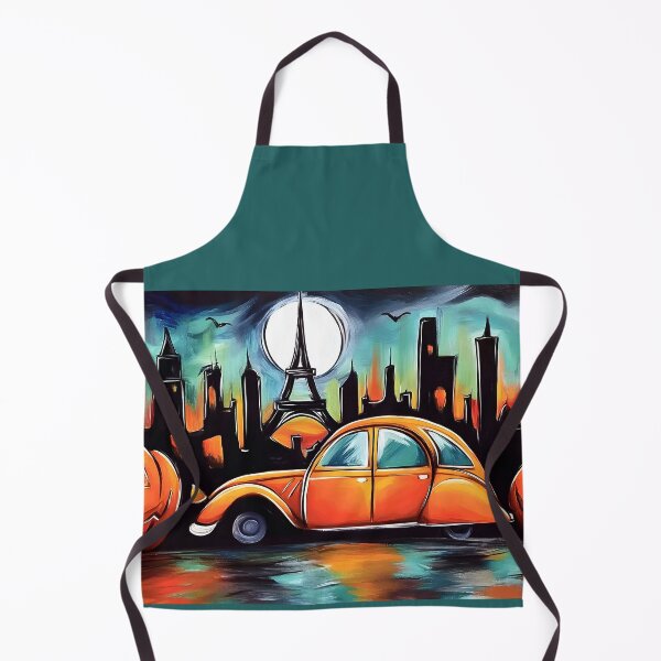 Item preview, Pumpkins and Paris Dreams- A Surreal Halloween Escape: Vintage Car, Grinning Pumpkins, Eiffel Tower designed and sold by OlfactoART Studio.