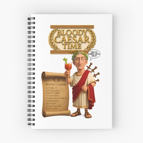 Item preview, Bloody Caesar Time – Retro cocktail poster with Roman flair designed and sold by malero-design.
