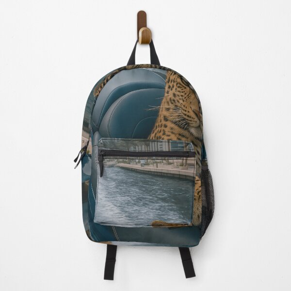 Item preview, Leopard on Jet Ski – Surreal Wild Animal Adventure Art designed and sold by SuccessHunters.