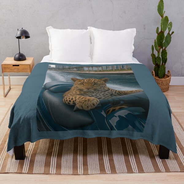 Item preview, Leopard on Jet Ski – Surreal Wild Animal Adventure Art designed and sold by SuccessHunters.