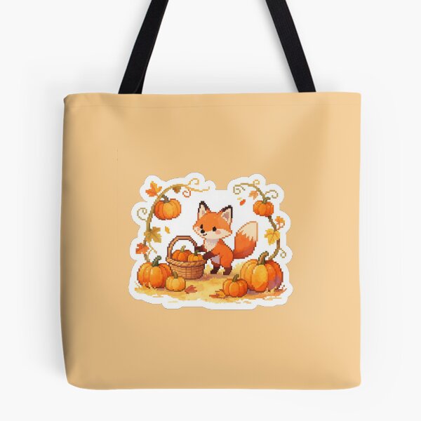 Item preview, Harvest Fox with Pumpkin Basket designed and sold by Pixel & Paw.