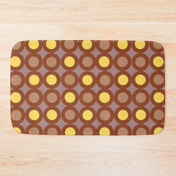 Item preview, Nice dark, bright brown and yellow circle round pattern for any item. designed and sold by Anahit Petrosyan Art Studio & Unique Print Designs for a Gift.
