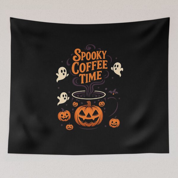 Item preview, Spooky Coffee Time – Halloween Pumpkin Mug designed and sold by ALITOPRINCE.
