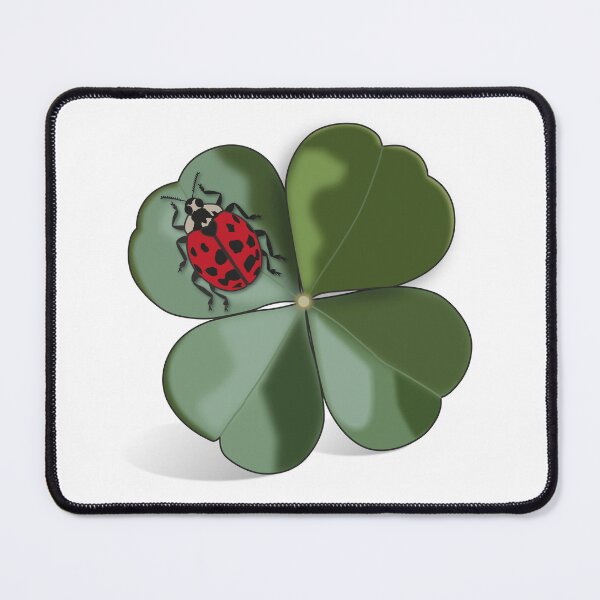 Item preview, Lucky Ladybird on Four-Leaf Clover" (Simple, symbolic, and search-friendly) designed and sold by Vector Woofs.